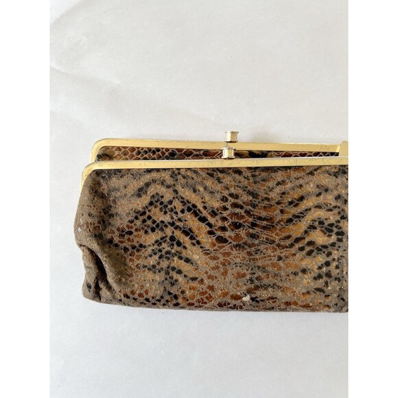 HOBO Handbags - Hobo Wallet Womens The Original Brown Snakeskin Lauren Clasp